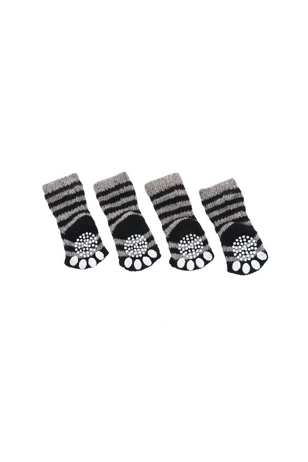 Karlie-Karlıe Dog Socks 4 Pack m 52X40Mm Grey-Black 673143 1