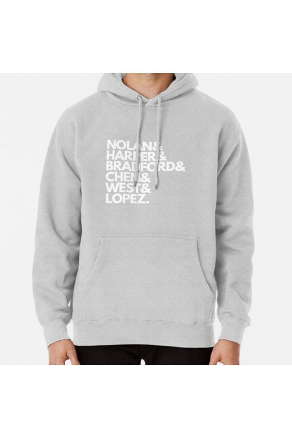 exans moda The Rookie Names Printed Hooded Sweatshirt Trendyol