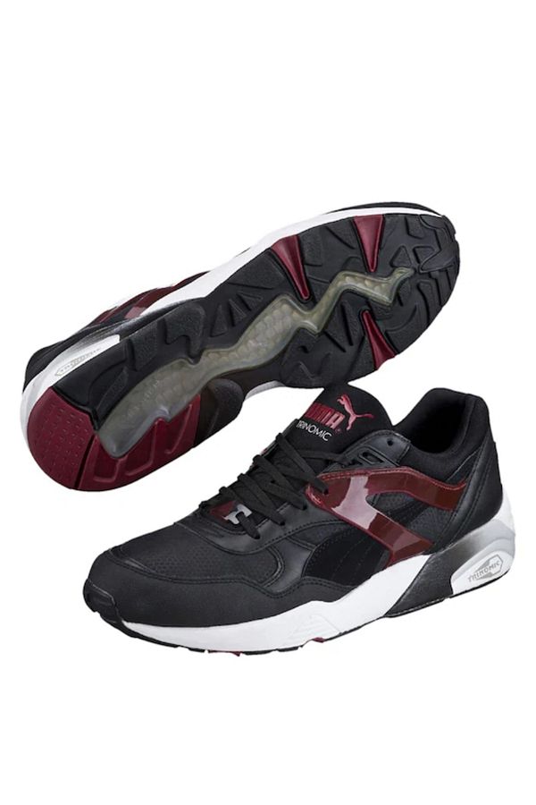 Puma R698 Mesh Men s Walking Shoes Black Red Trendyol