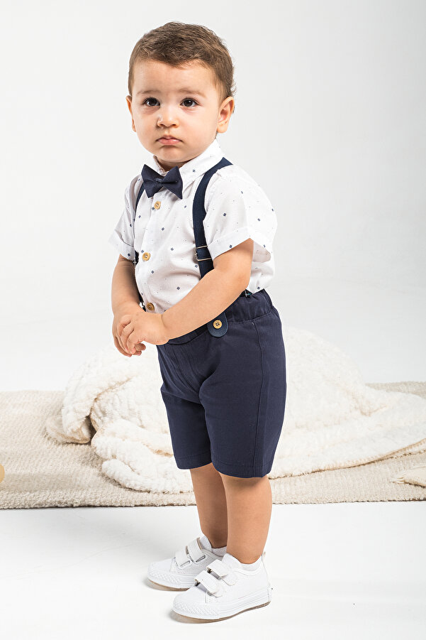 Mai Perla 4 Parça Yazlık Erkek Çocuk Gömlekli Slopetli Özel Gün Takım