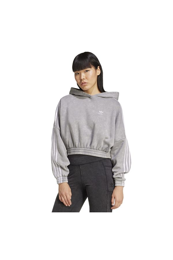 adidas Adidas Iy8038 K Gray Crop Hood Women s Sweatshirt Trendyol