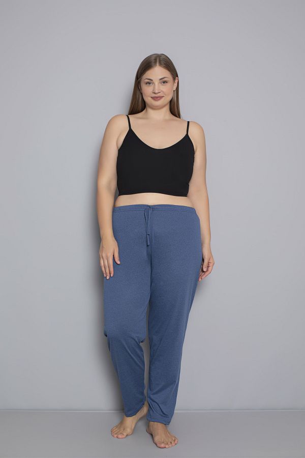 Orly More Plus Size Women s Cotton Elastic Waist Thin Fabric Pocketless Pajama Bottoms Trendyol