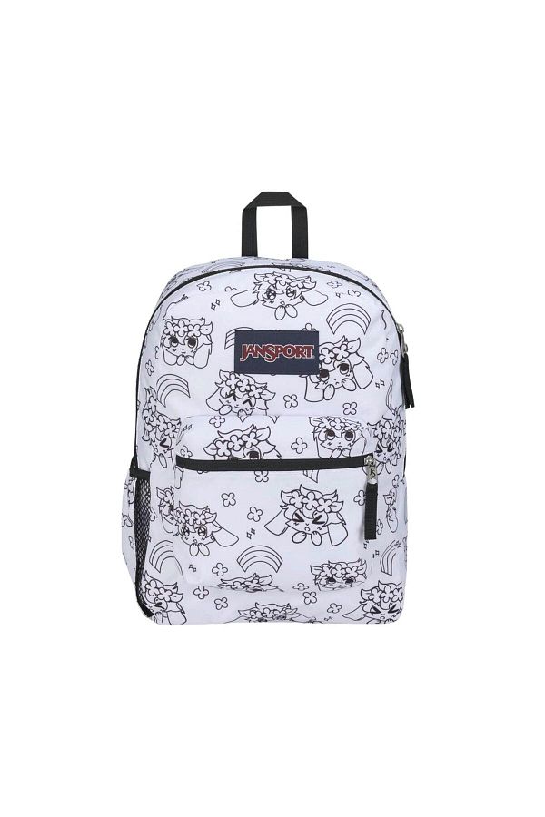 Jansport-Cross Town Anime Emotions White Backpack 1