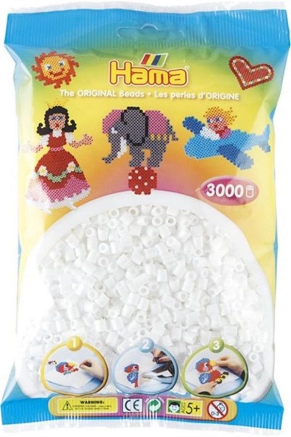 RAVENSBURGER-حبات هاما ميدي بيضاء - 3000 1