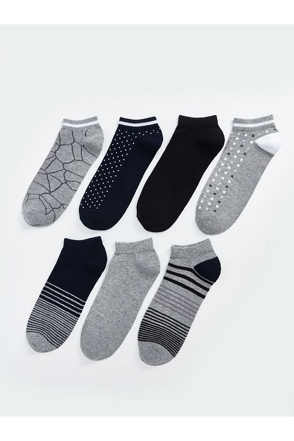 LC Waikiki-Lcwk Patterned Men's Booties Socks Pack of 7 1