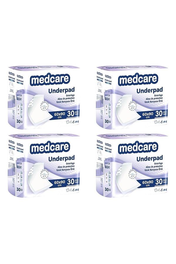 MEDCARE-Bed Protector Cover 60cm X 90cm 4 Pack 120 Pieces Patient Bottom Pad / Cat Dog Pee Pad 1