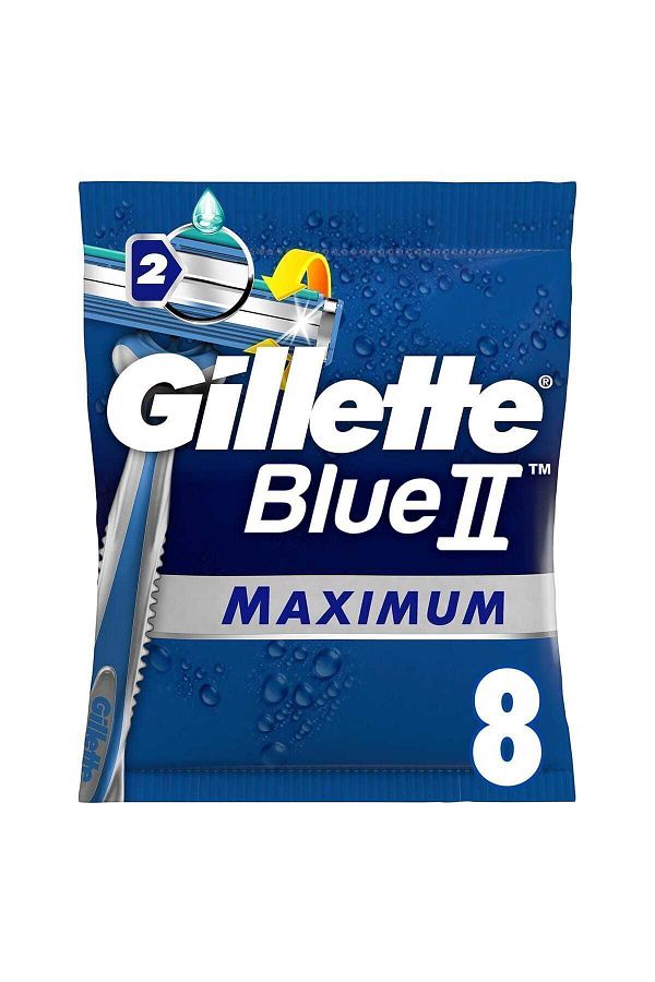 Gillette-ماكينة حلاقة بلو 2 ماكسيموم للاستعمال مرة واحدة 8 قطع 1
