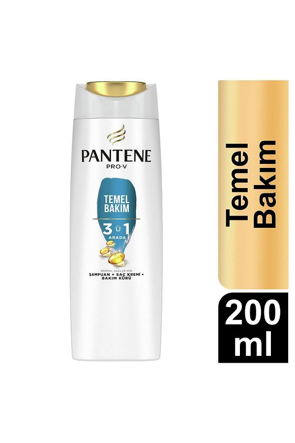 Pantene-200 ml Basic Care Shampoo - 3 in 1 1