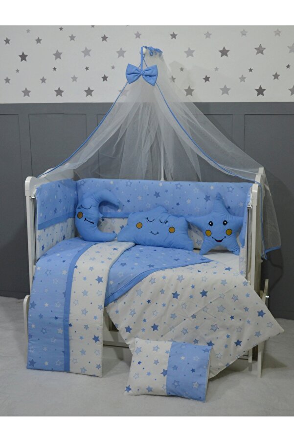 FISTIK BEBE 60x120 12 Parça Cibinlikli Bebek Uyku Seti