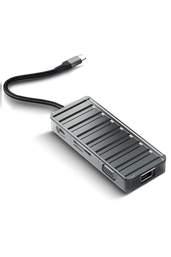 YNT İthalat Force 9 In 1 USB-C to HDMI VGA Ethernet Multiplexer Hub ...