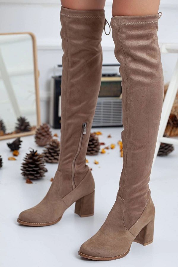 Mink knee high boots 2025