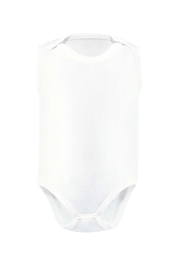 Blackspade Termal Çocuk 2'li Bebek Tulumu Kolsuz Beyaz