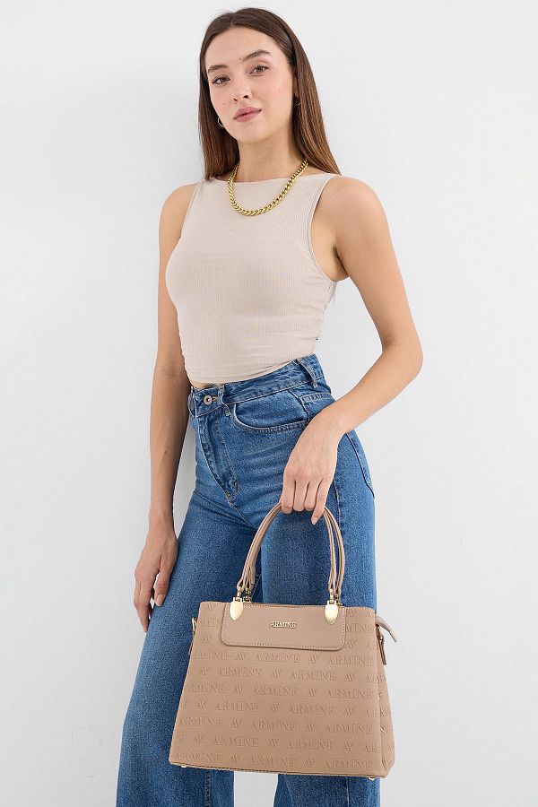 Bigdart-Armine Printed Mink Bag - 010176 1