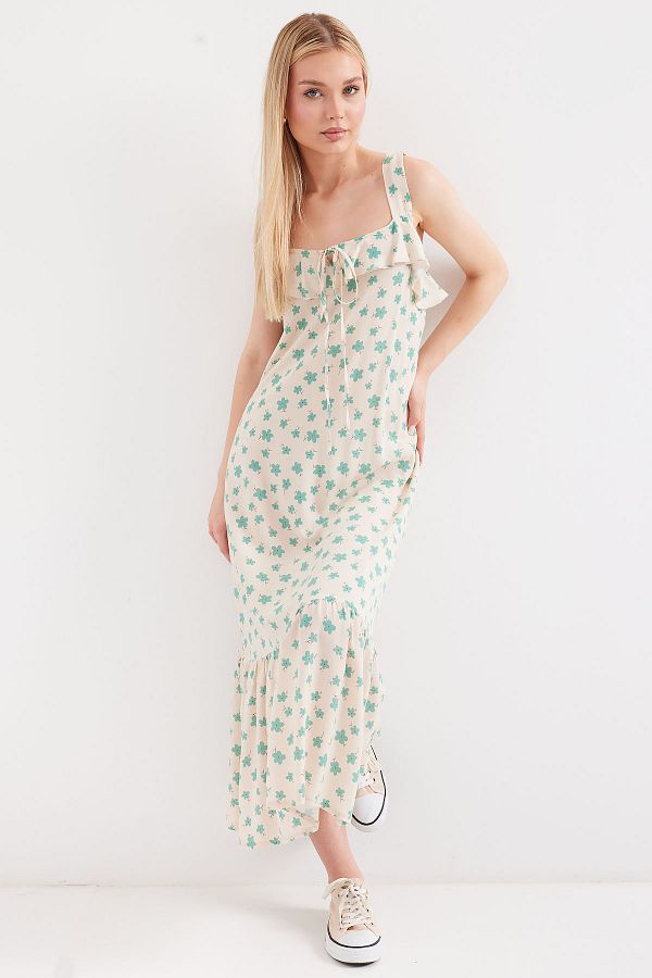 Bigdart-Cagla - 2237 Patterned Strappy Viscose Dress 1