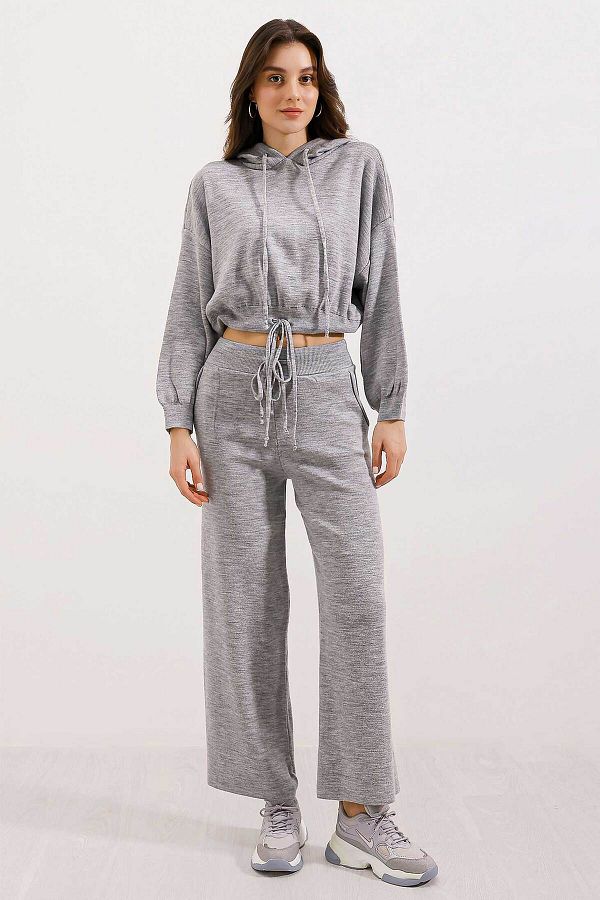 Bigdart-15845 Oversize Double Set s kapucí – šedá 1