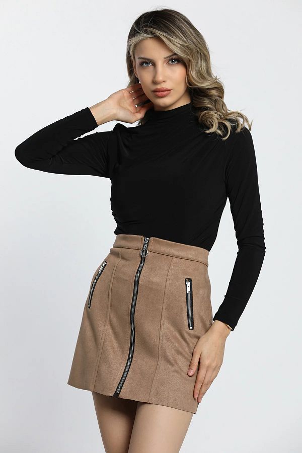 Suede skirt beige outlet