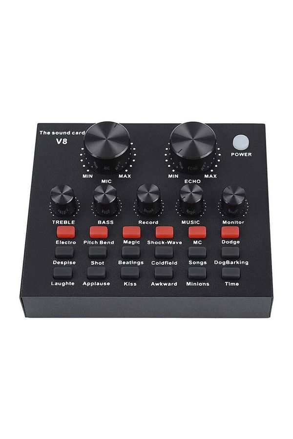 KEEPRO-Professional V8 Live Streaming Sound Card Audio Interface Mixer 1