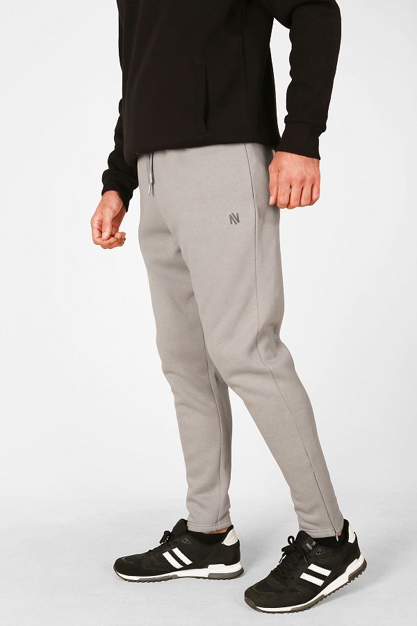 Man Of Man-Men's Jogger Pants with Zippered Pockets and Hidden Zipper Detail with Elastic Waist and Laces 1