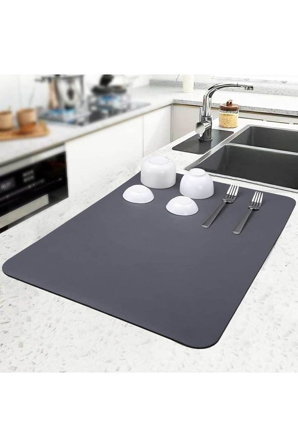 Skygo-Multi-Purpose Water Absorbent Magic Countertop Dishwashing Drying Drying Mat with Non-Slip Base 1