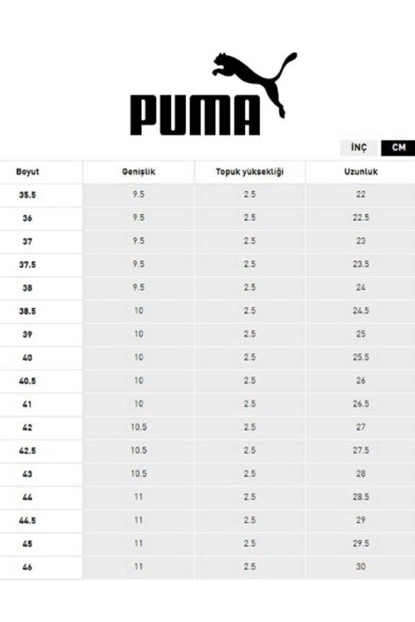 Puma kids shoes size sales