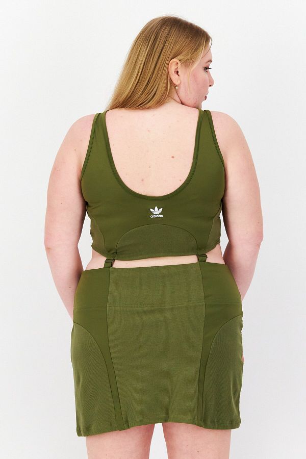 adidas Women Plus Size Fit Sportswear Dress Olive Trendyol