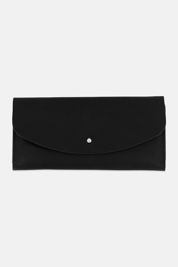 French Connection-Women Fold Over Enveloped Wallets, Black 1