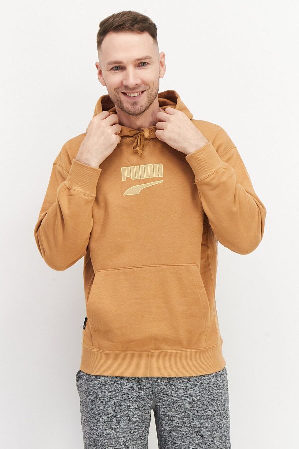 Puma Men Relaxed Fit Long Sleeve Outdoor Sweatshirt Tan Trendyol
