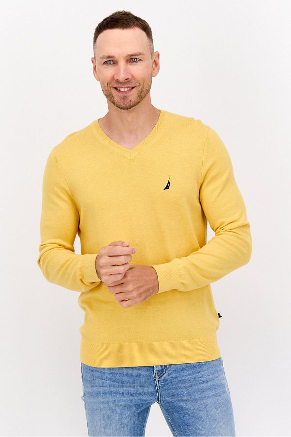 Yellow nautica sweater discount