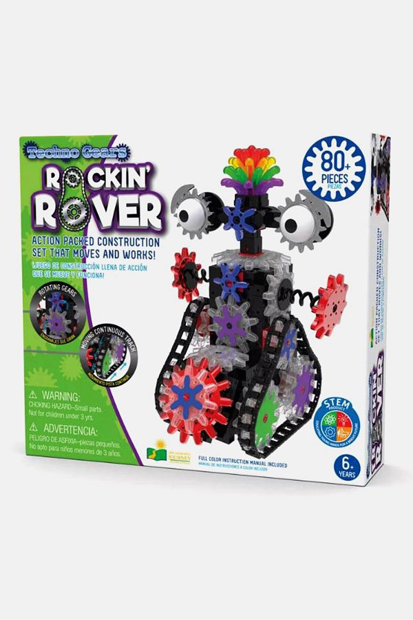 The Learning Journey-Techno Gears Action Rover 80 Piece Construction Set, Black Combo 1