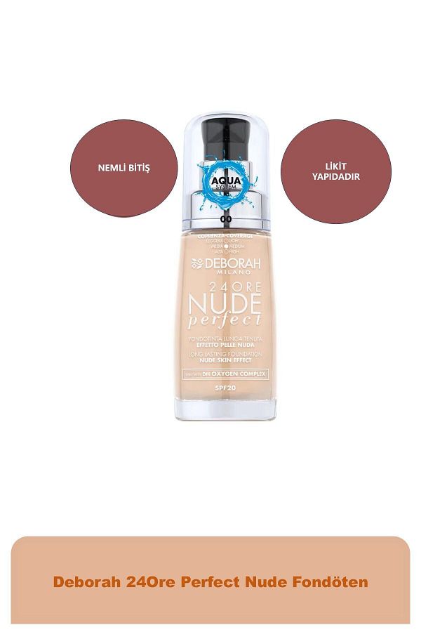 Deborah-24Ore Perfect Nude Foundation No: 00 ivory8009518364637 1