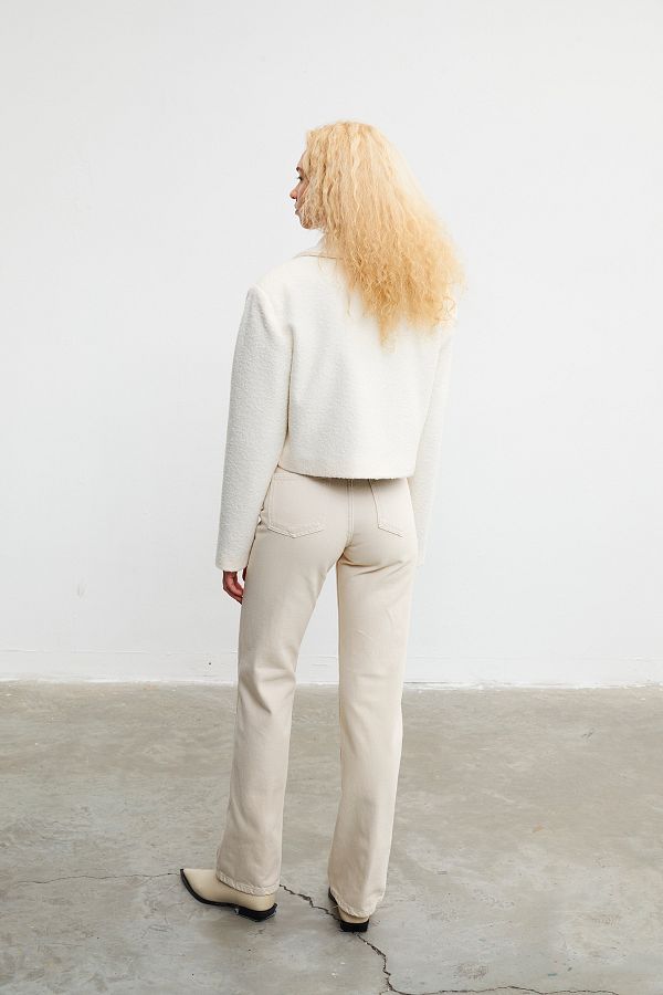 VATKALI Teddy crop jacket Trendyol