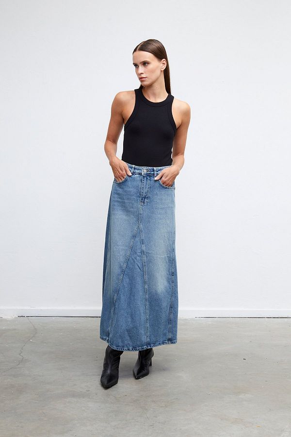 VATKALI-Maxi Denim Skirt 1