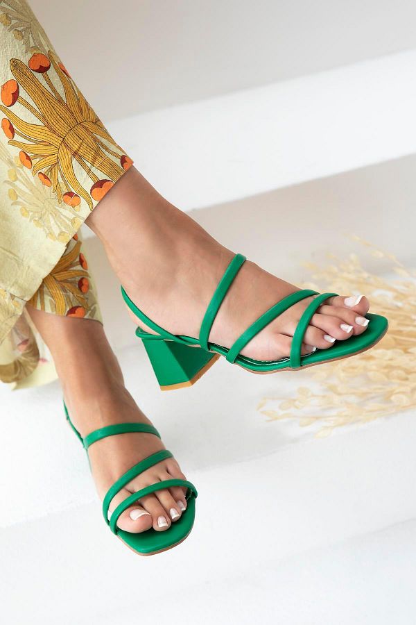 Dark green sandals online