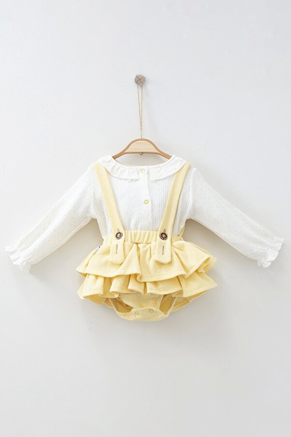 Babydonat Fırfır Etekli Askılı 2'li Kız Bebek Takım