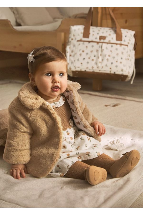 Mayoral Newborn Baby Girl Fur Coat 2405 Trendyol