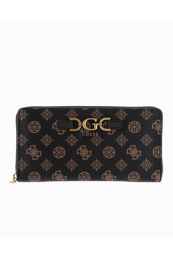 Guess Cheque Large Monogram Wallet Trendyol