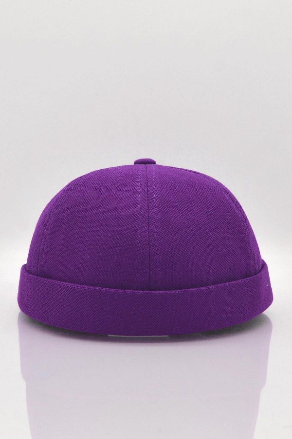 Külah-Women's Hipster Folded Cap Purple Docker Hat 1
