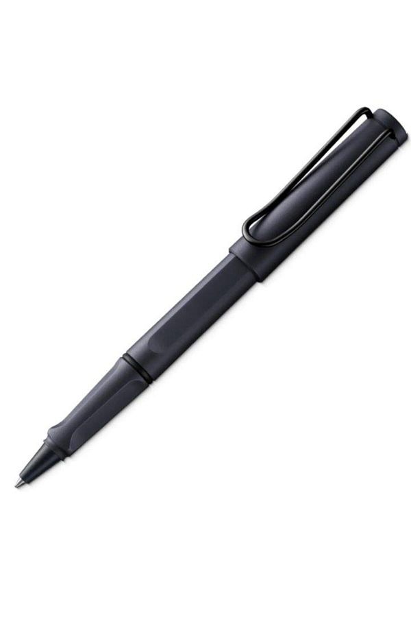 Lamy-Safari Roller Pen - Metal Clip, Steel Black 1
