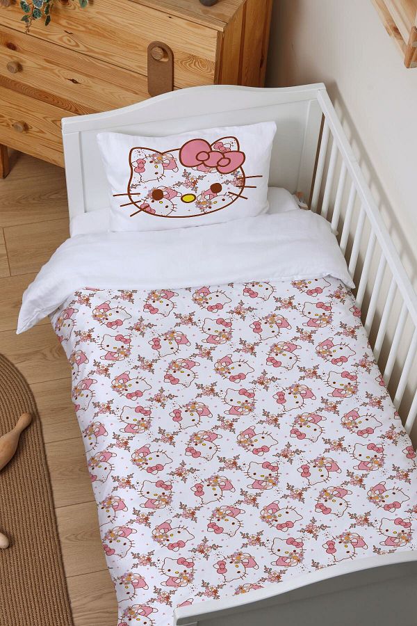 Tu ba Ku u Park Bed Crib Bedding Set 80x120 Cartoon Series Hello Kitty Pattern Trendyol