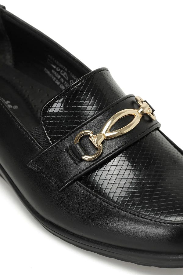 【現品限り一斉値下げ！】 Polaris 165041.z4pr Kadın Günlük Loafer Siyah- Trendyol 靴