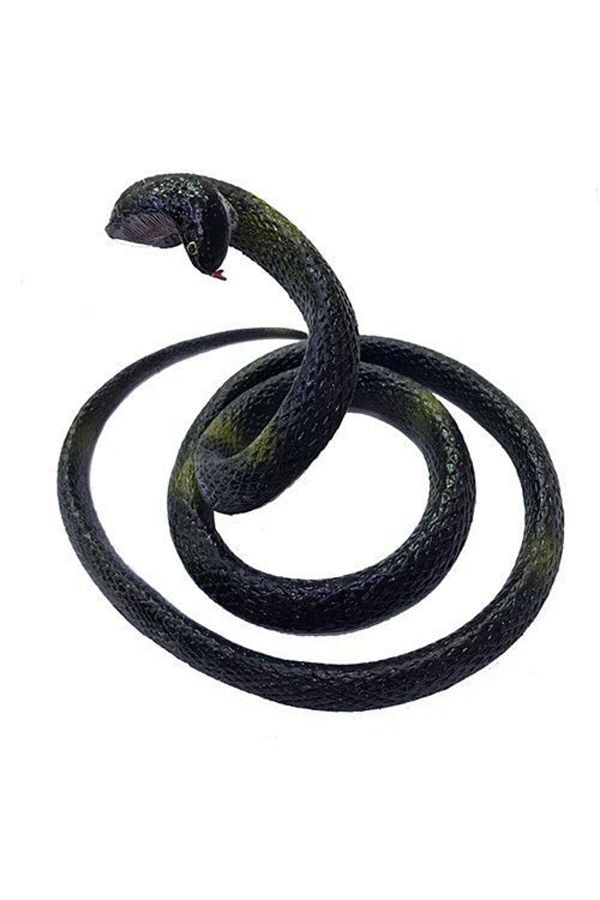 YeniBazaar-Silicone Soft Cobra Model Snake 80 cm - Black Color (4582) 1