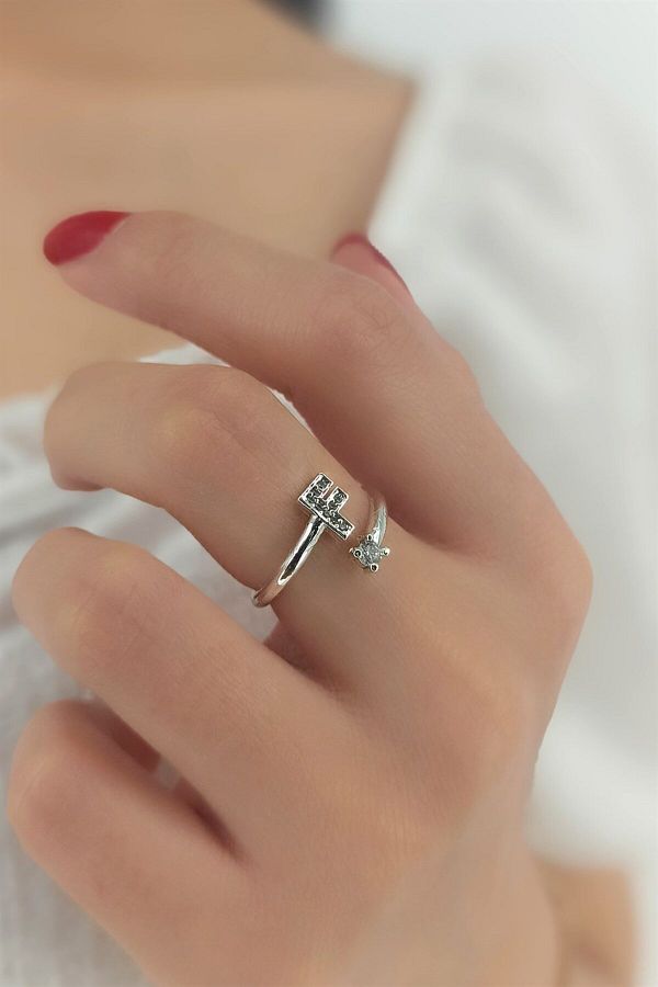 Clk Accessories Stone F Letter Ring Stonedharfyuzukf Trendyol