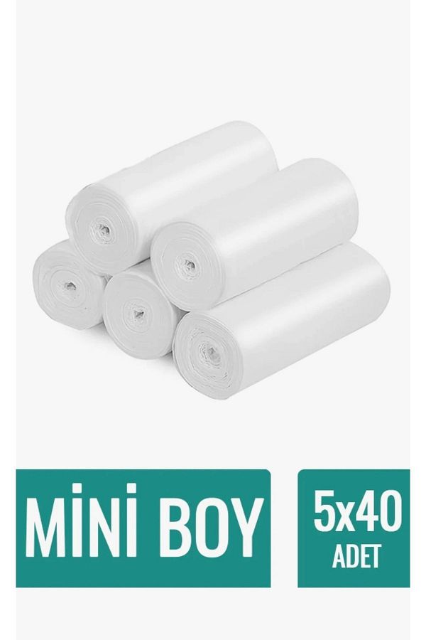 TMO-Mini Size Transparent Garbage Bag 5 Rolls * 40 Sachets 1