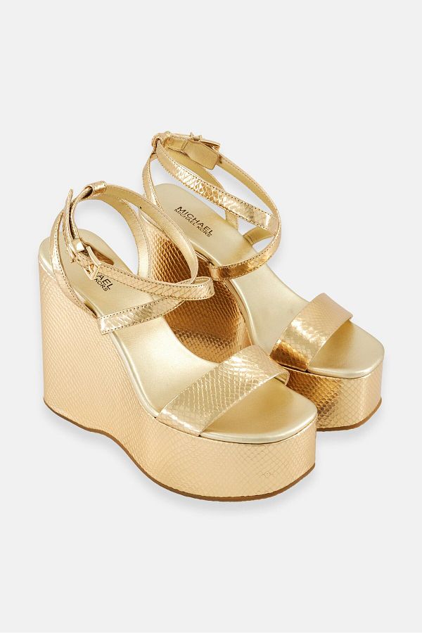 Michael kors yellow wedges on sale