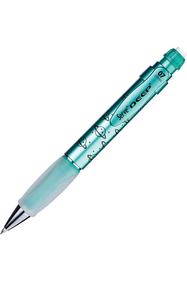 STOREMAX-Deep Mechanical Pencil 0.7 mm Metallic Green Planet Pattern Mhmt 1053513 1