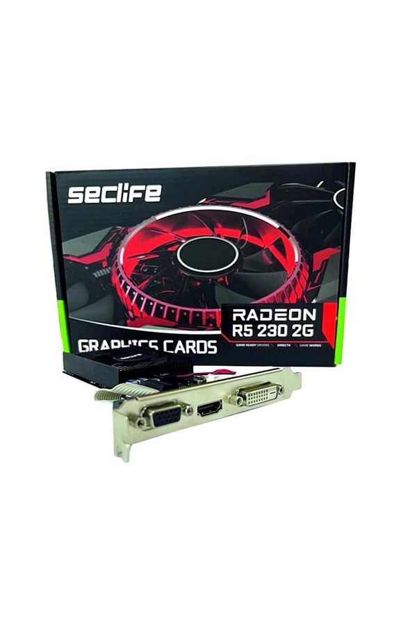 SECLIFE-بطاقة رسومات Radeon R5 230 2GB DDR3 64bit DVI HDMI VGA 1