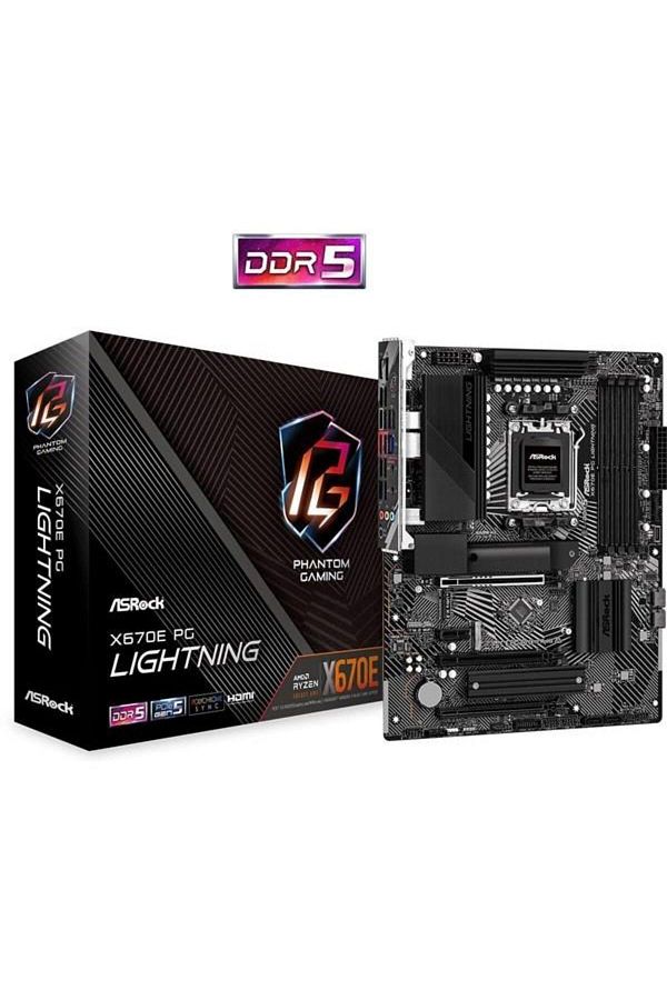 ASROCK-X670e PG Lightning DDR5 HDMI-DP PCIe 5.0 AM5 ATX إلى PCie 5.0 Ddr5 HDMI-DP PCIe 5.0 Am5 Atx 1