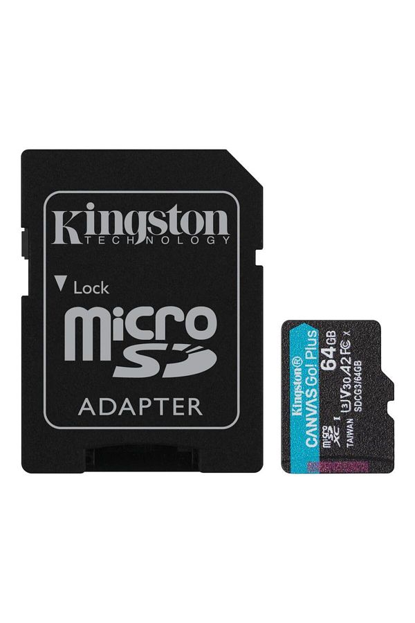 Kingston-Sdcg3-64Gb 64Gb Microsdxc Canvas Go Plus 170R A2 U3 V30 Card Adp Memory Card 1