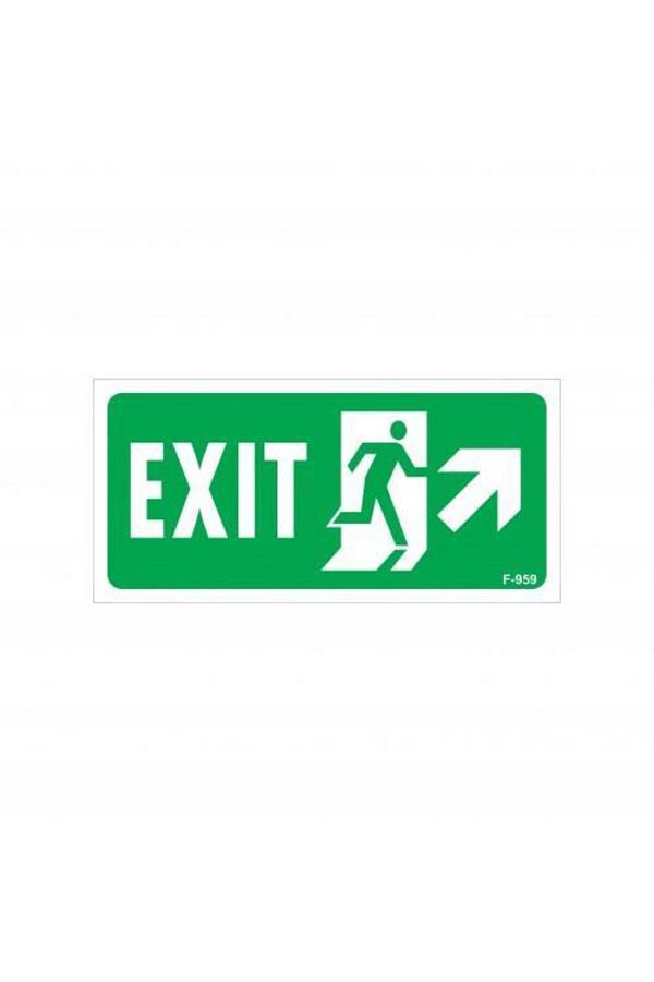 Angoravi-Exit Right Up Warning Sign 17.5x25 CODE: 959 1
