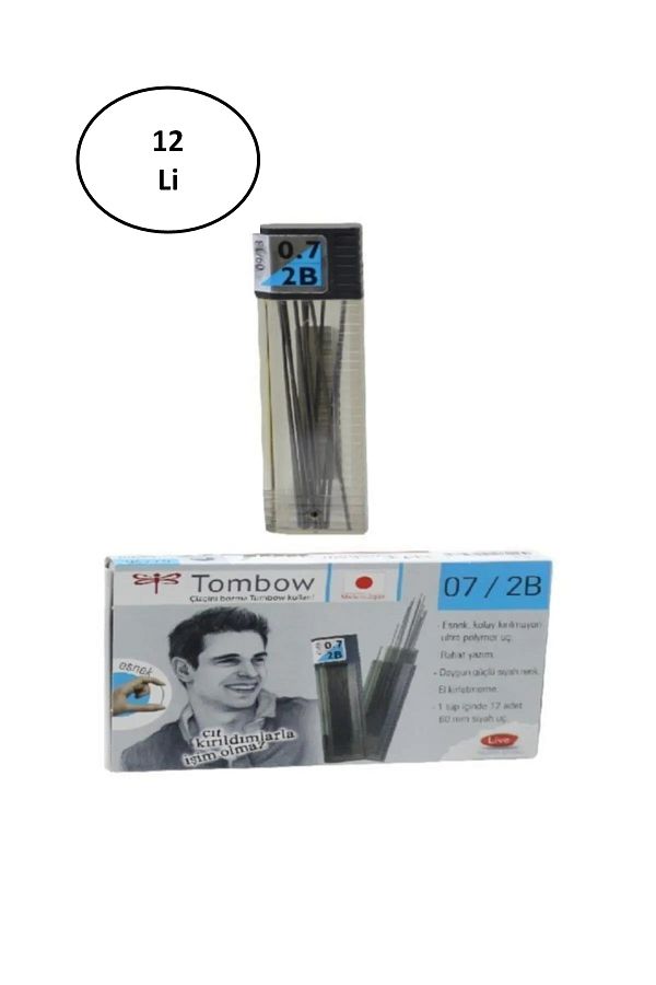 Ethab Ticaret-Tombow Min 0.7 Mm 2B - Versatil Pen Tip, Classic Set of 12 1